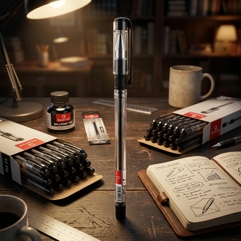 Ручка кулькова 0,7 мм чорна "I-Pen" Radius