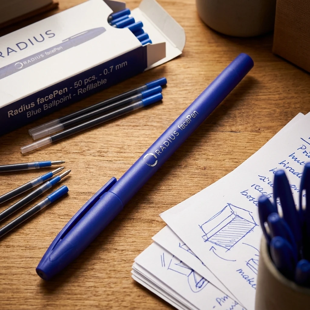 Ручка кулькова 0,7 мм синя "Face Pen" Radius