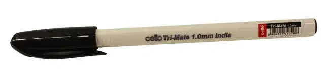 Ручка кулькова 1,0 мм чорна "Tri-Mate" Cello — фото 2