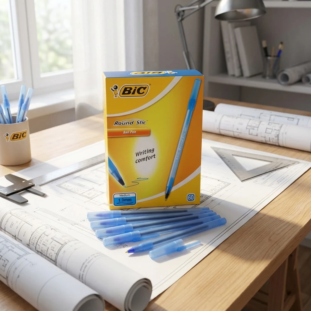 Ручка кулькова 1,0 мм синя "Round stick" Bic