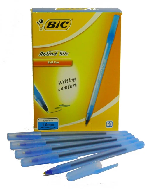 Ручка кулькова 1,0 мм синя "Round stick" Bic — фото 2