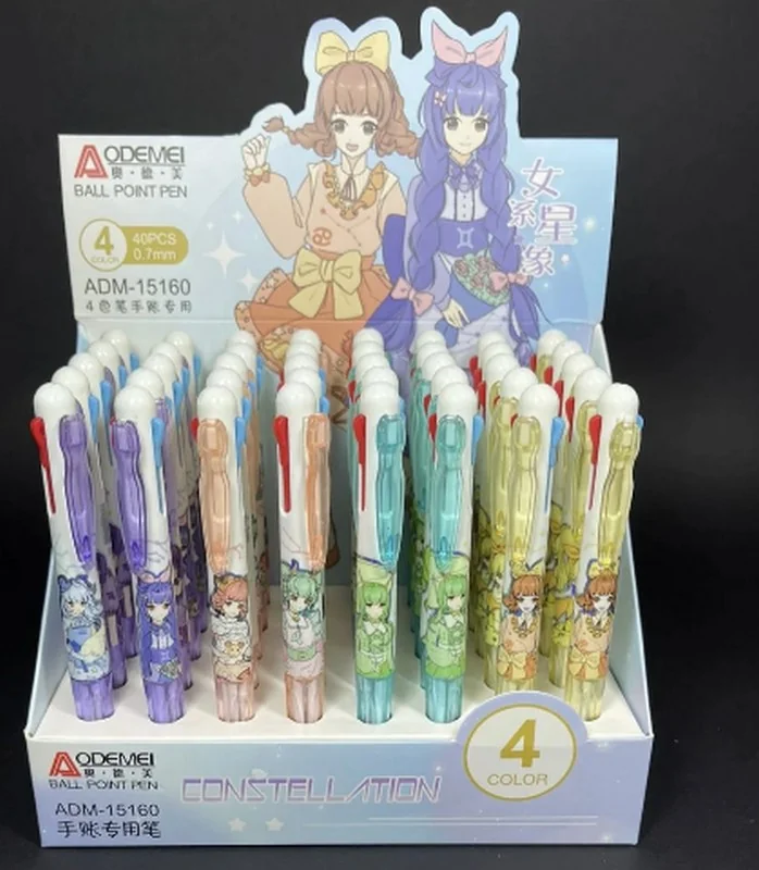 Ручка кулькова 4-кольорова "Anime" — фото 2