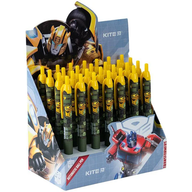 Ручка кулькова автомат "Transformers" синя Kite