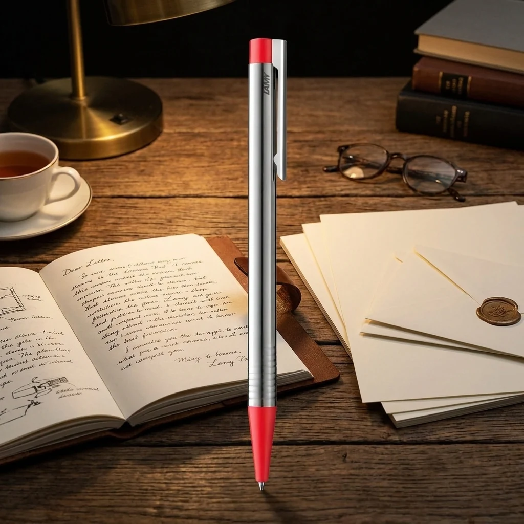 Ручка кулькова Lamy 4030233 205 KS logo матовий червоний M M16 чорний