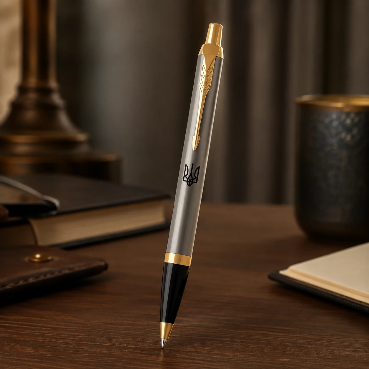 Parker IM 17 UKRAINE Brushed Metal Тризуб — Ручки та олівці