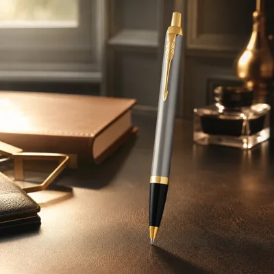 Ручка кулькова Parker IM Brushed Metal позолота 22 232