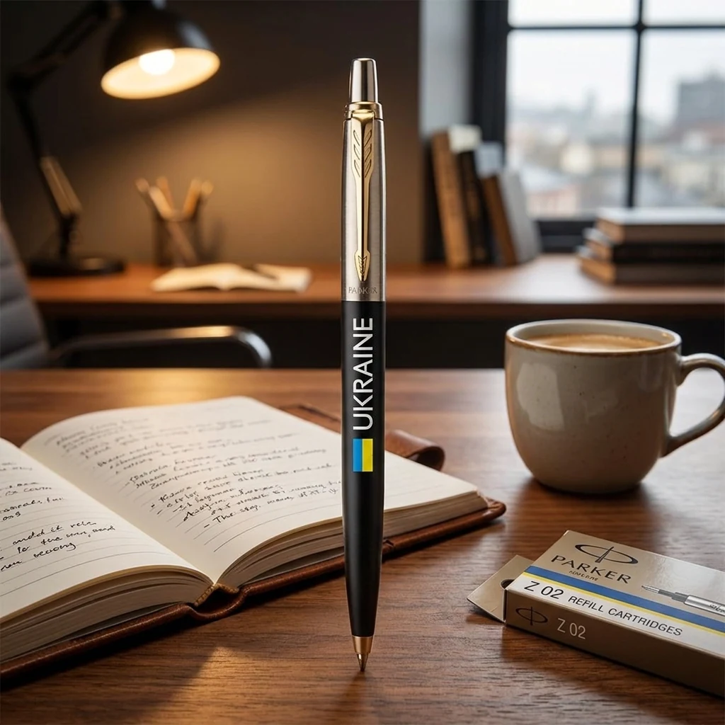 Ручка кулькова Parker Jotter 17 UKRAINE Black Прапор Ukraine 15632_T1400u