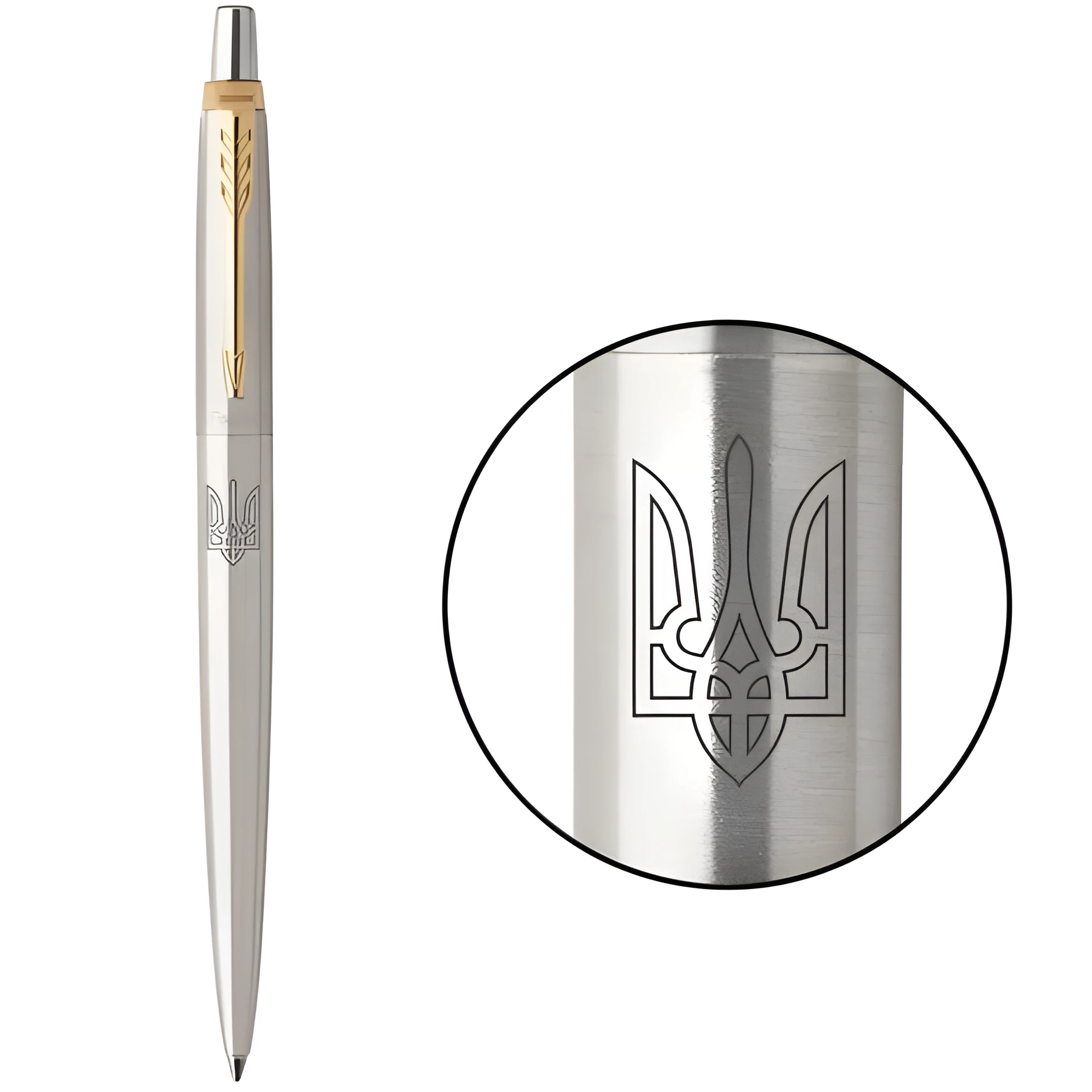 Parker Jotter Сталева зі Стальним Корпусом Тризуб — Ручки та олівці
