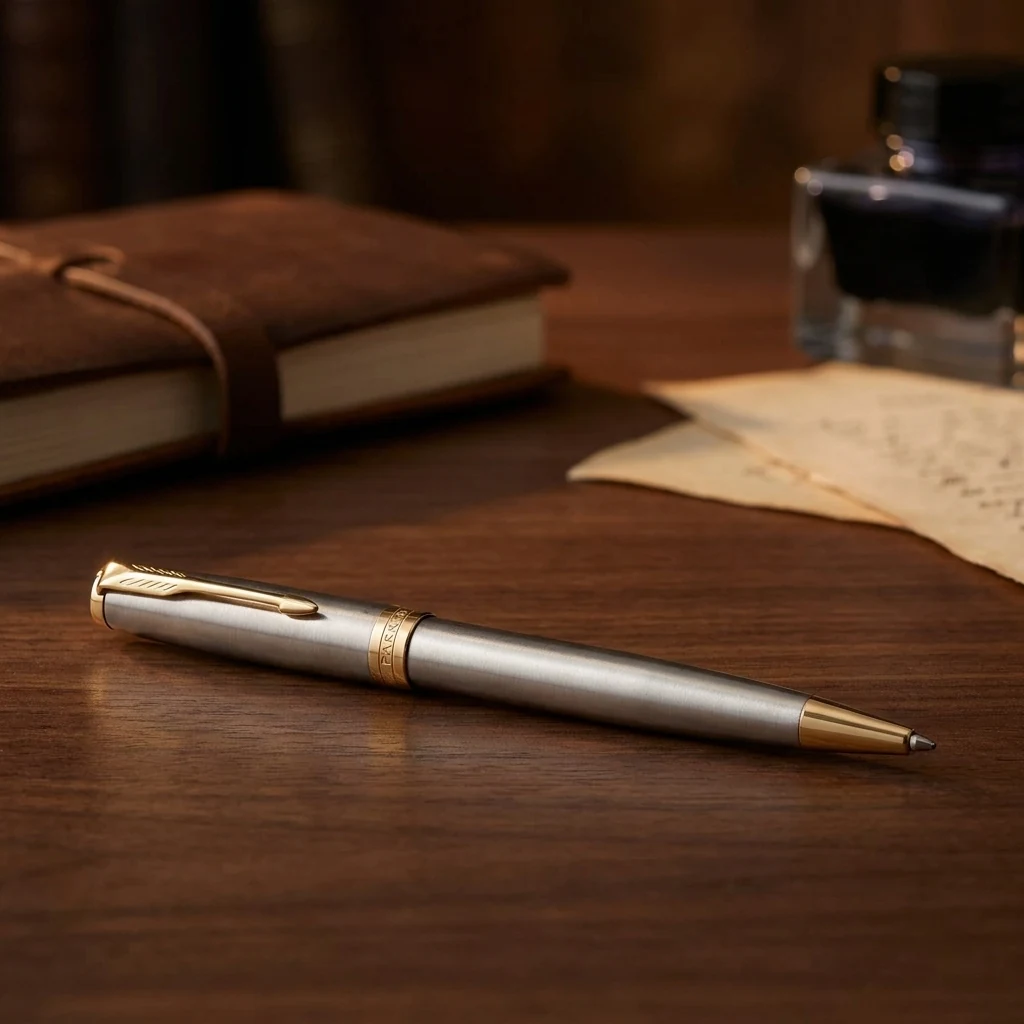 Ручка Parker Sonnet Stainless Steel з позолотою — Ручки та олівці