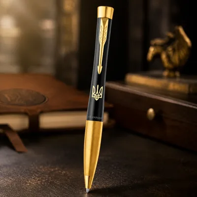 Ручка кулькова Parker Urban 17 UKRAINE Muted Black Тризуб 30035_T001y