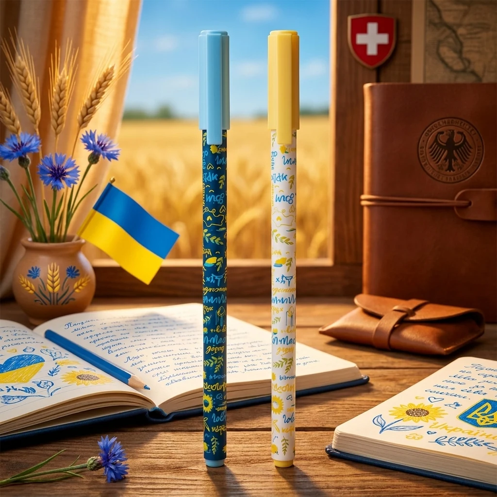 Ручка кулькова YES Freedom Ukraine 0,7 мм синя