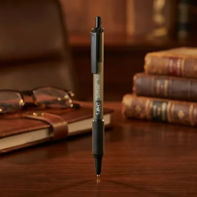 Ручка масляна автоматична  Софт Клик грип BIC чорна