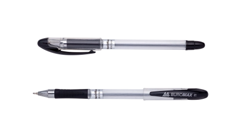 Ручка масляна MaxOFFICE чорна 0,7 мм — фото 2