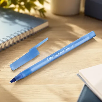 Ручка масляна Round Stic BIC синя