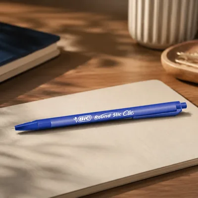 Ручка масляна Round Stic Клик BIC синя