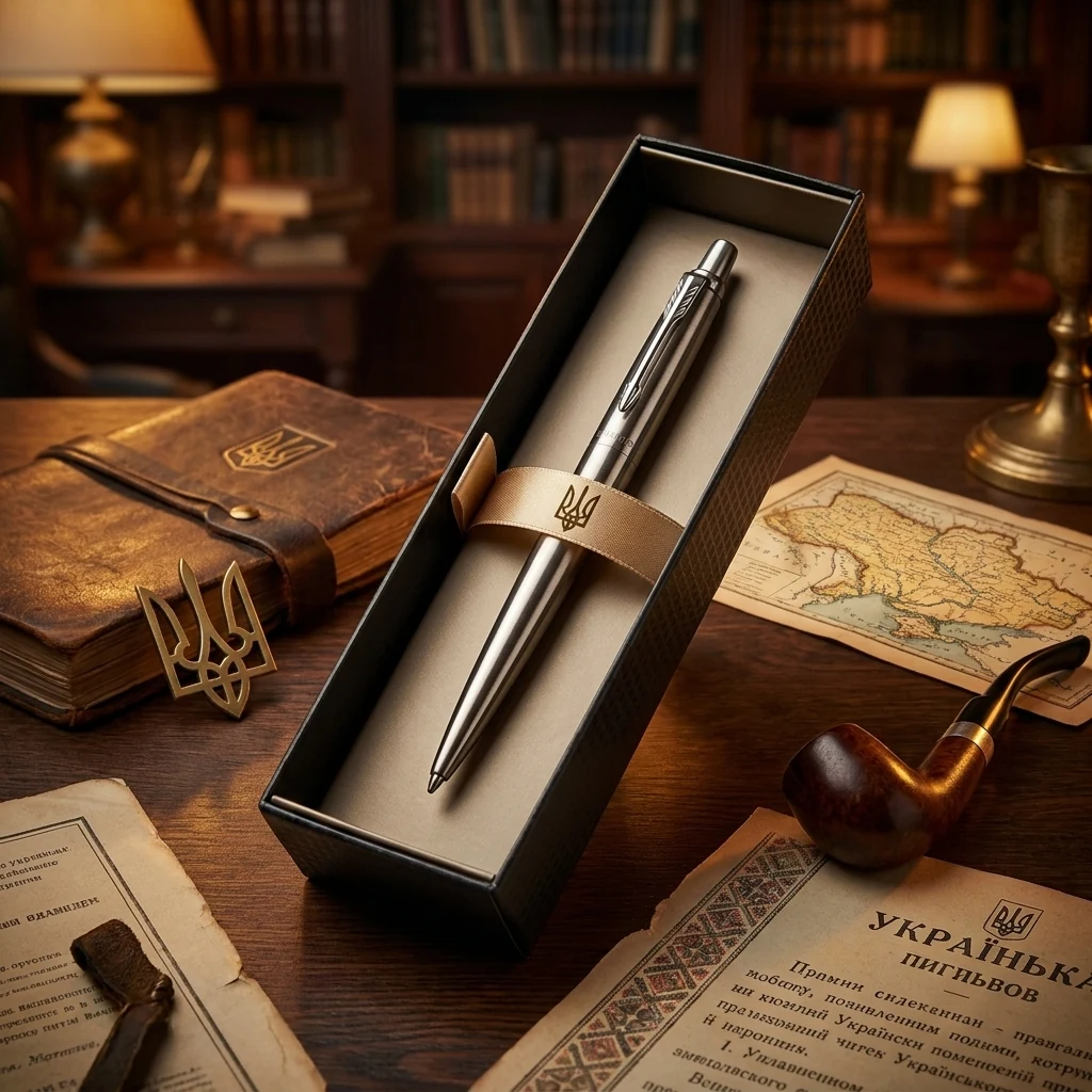 Ручкa Parker Jotter Stainl кулькова сталь 16 132_TR Тризуб