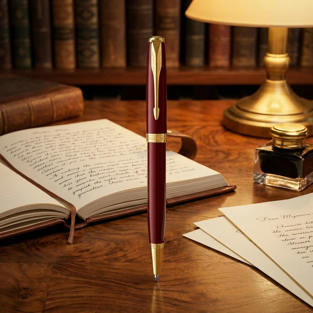 Ручка Parker Sonn.Laque кулькова червона позолота 86 232