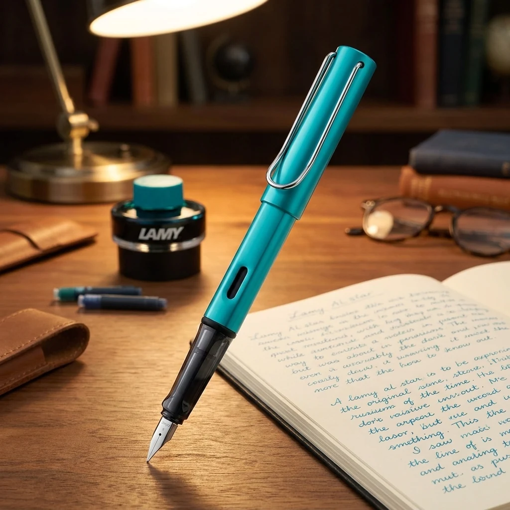 Ручка перова Lamy 4034721 023 FH ALstar бірюзовий M T10 синій