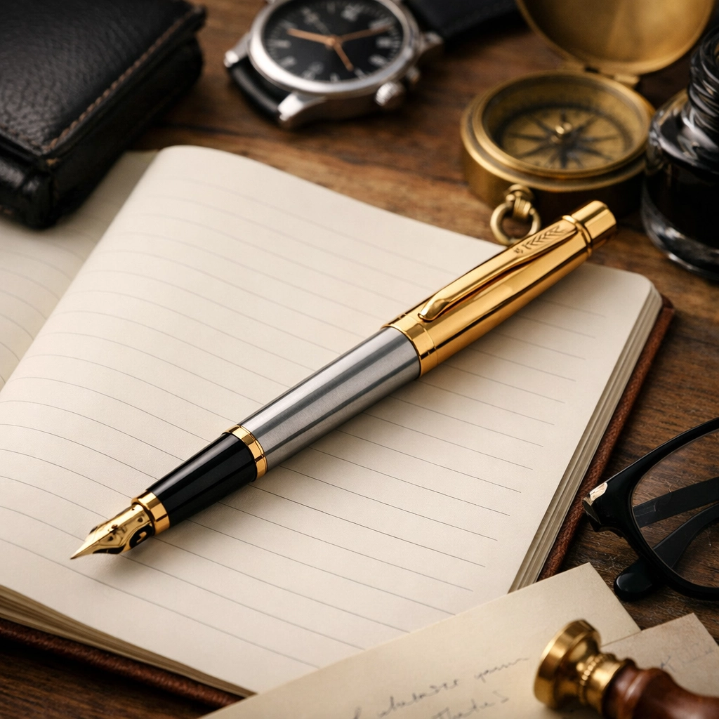 Ручка перова Parker Jotter сталь позолота 16 012