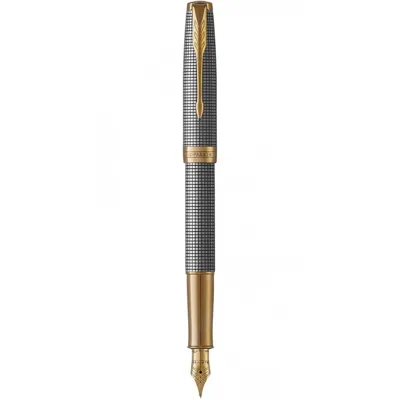 Ручка перова Parker Sonet 17 Cisele Silver золоте перо GT FP18 F 88211