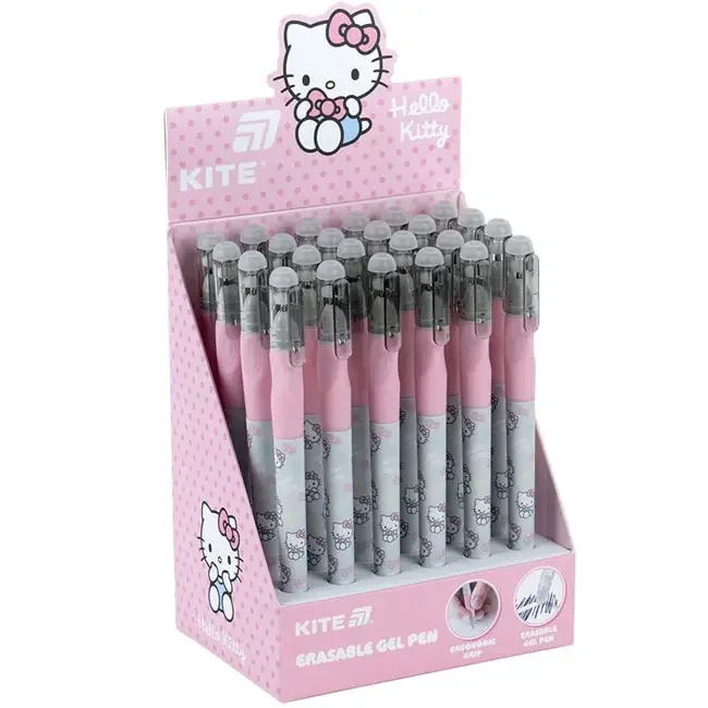 Ручка пиши-стирай гелевасиня синя Kite Smart "Hello Kitty"