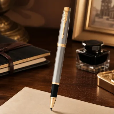 Ручка ролер Parker ІМ Brushed Metal позолота 22 222