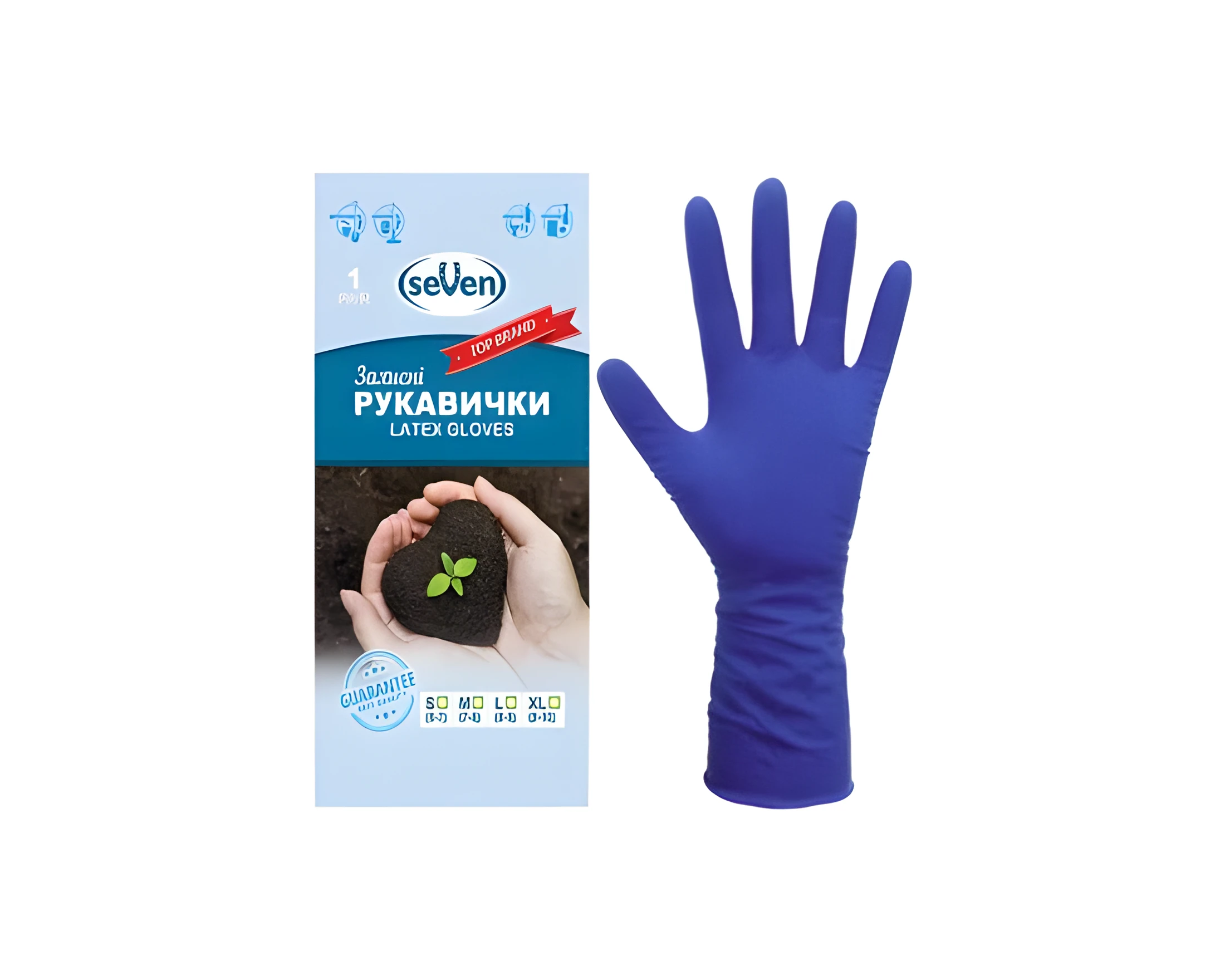 Рукавички Ambulance сині L 1 пара 69274