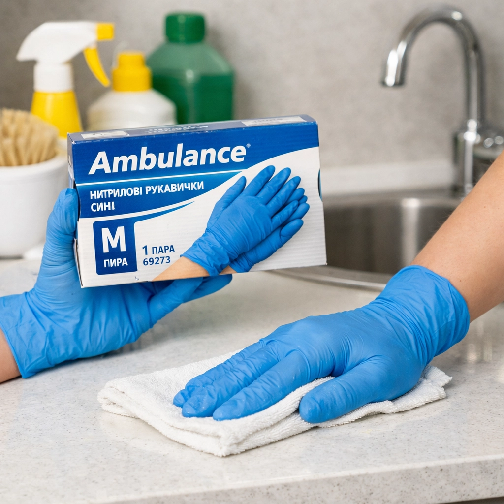 Рукавички Ambulance сині M 1 пара 69273