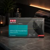 Рукавички нітрилові PRO чорні 100шт/уп M 17301602 — фото 1