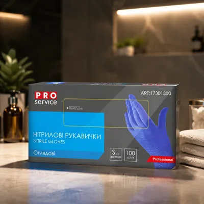 Рукавички нітрилові PRO льодово-сині 100шт/уп S 17301304