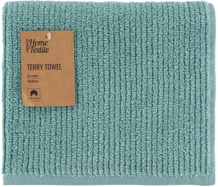 Рушник махровий Ardesto Air аква 50х90см 100% бавовна — фото 2