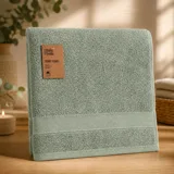 Рушник махровий Ardesto SuperSoft зелений 70х140см 100% бавовна — фото 1