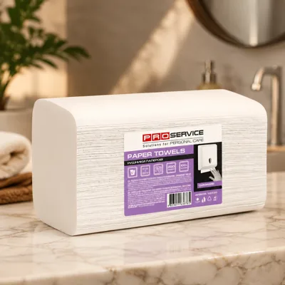 Рушник паперовий PRO service Comfort V-скл Двошаровий 150шт Білий