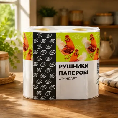 Рушники паперові Офіс центр 2 шари Стандарт 2 рулона