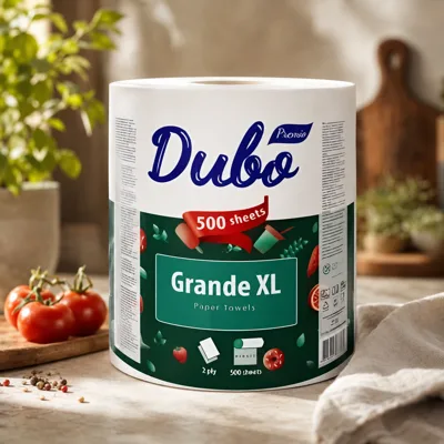 Рушники паперові XL 2-шарові білі Диво Premio Grande 1 рулон 500 відривіві