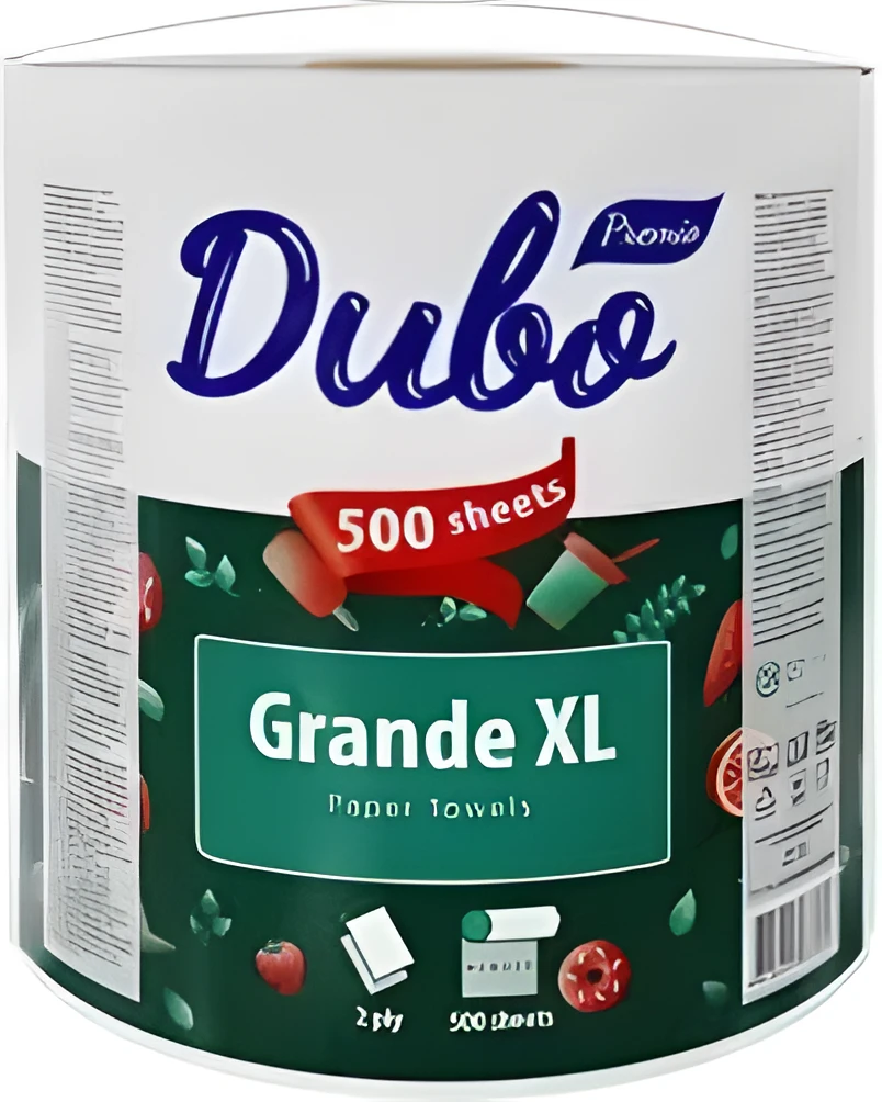 Рушники паперові XL 2-шарові Dubo Premio Grande білі — Паперові вироби