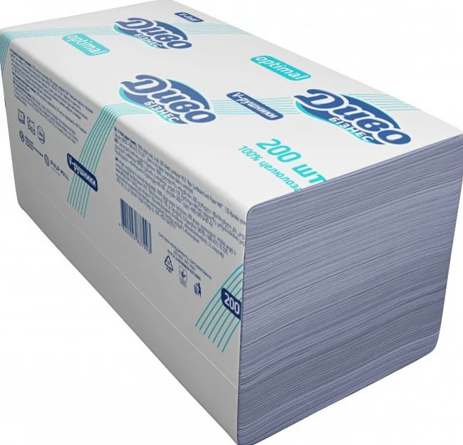 Рушники вкладки SoffiPro/Диво білі 2 шари (200 шт) 23*21 V-складка