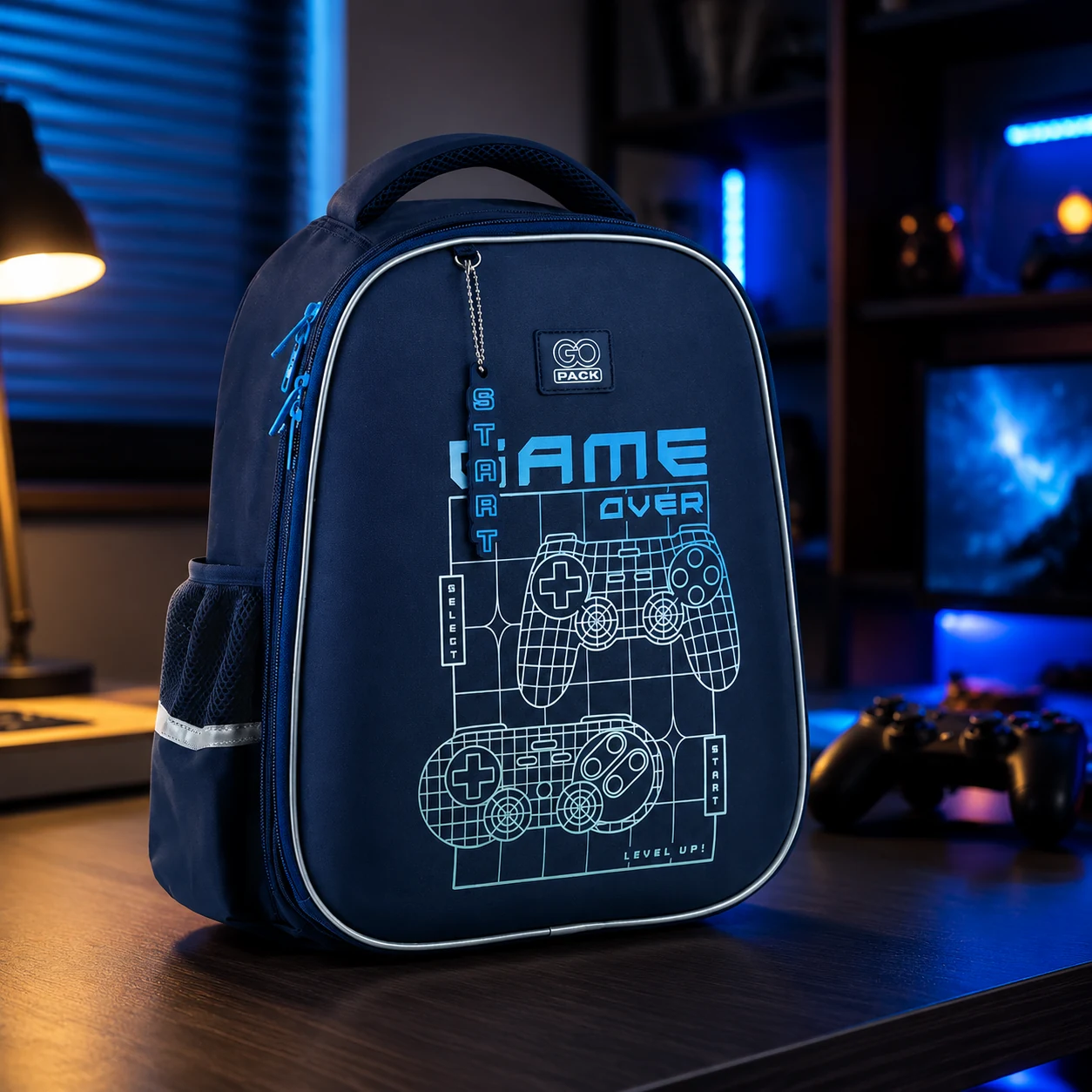 Рюкзак GoPack Education напівкаркасний 165M Level Up — Рюкзаки та ранці