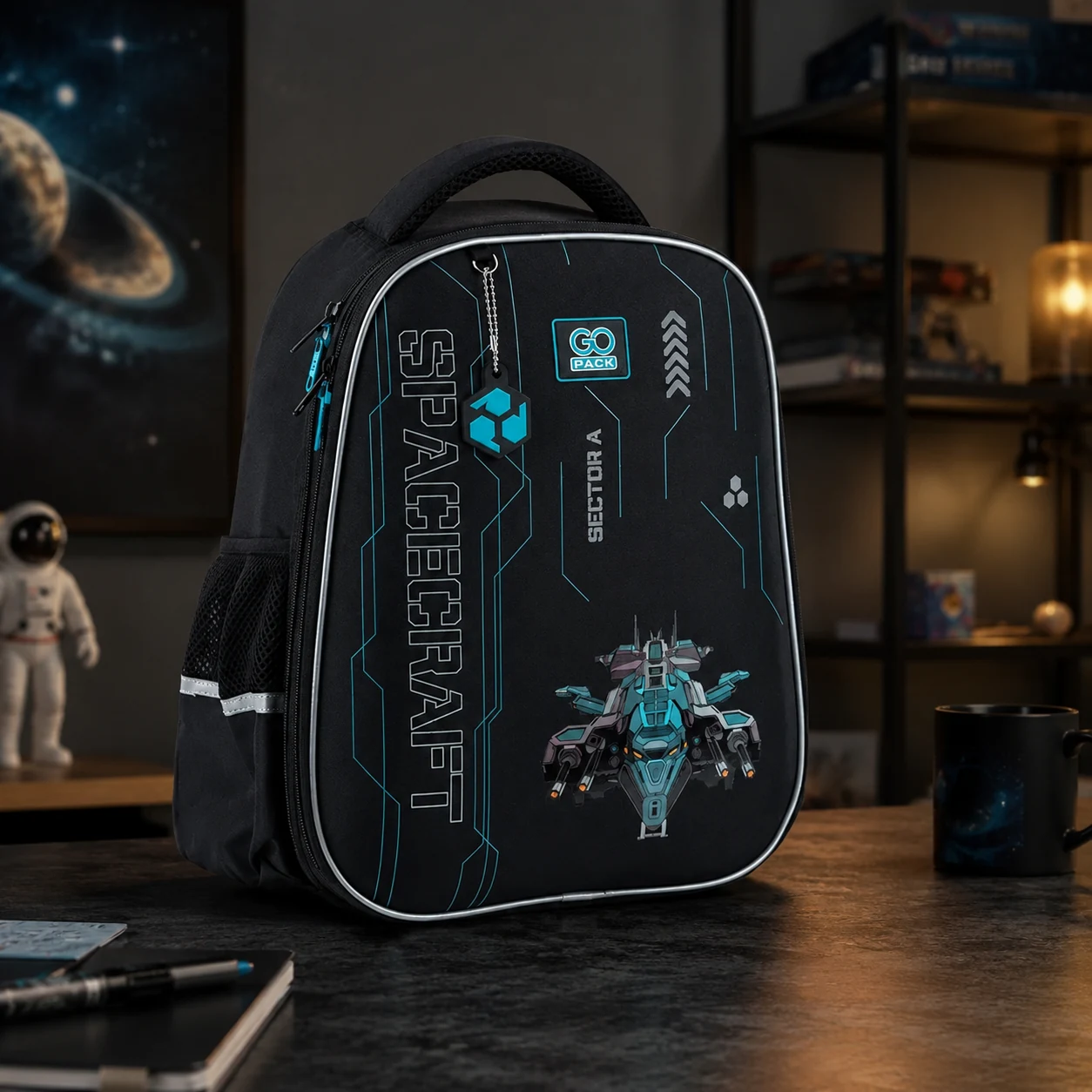 Рюкзак GoPack Education напівкаркасний 165M Spacecraft — Рюкзаки та ранці