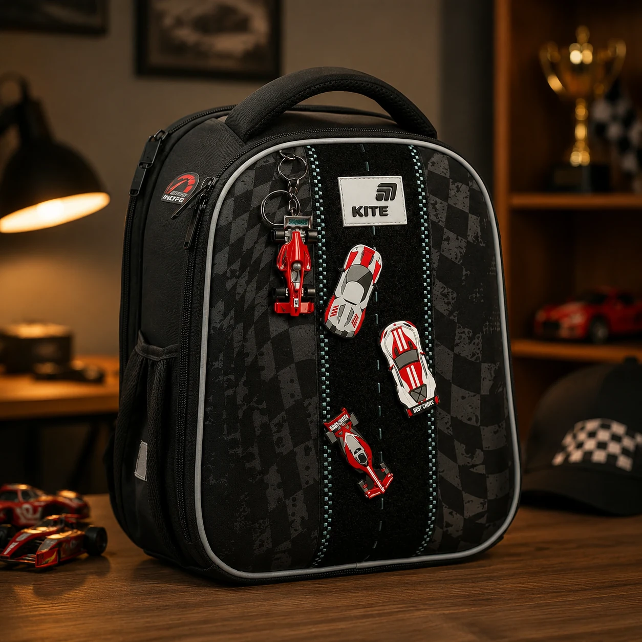 Рюкзак Kite Education каркасний 555 Race&Win K26-555S-8 — Рюкзаки та ранці