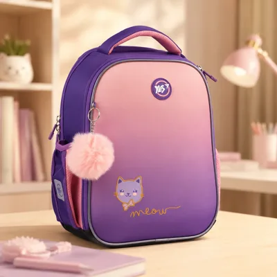 Рюкзак ортопедичний каркасний YES H-100 Happy Kitty