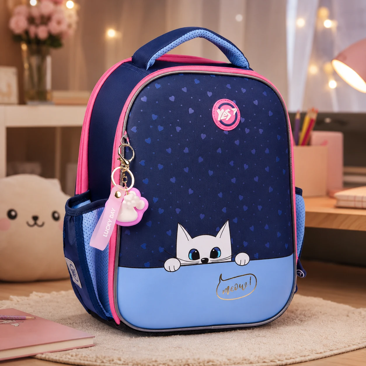 Рюкзак ортопедичний каркасний YES H-100 Meow-Meow — Рюкзаки та ранці