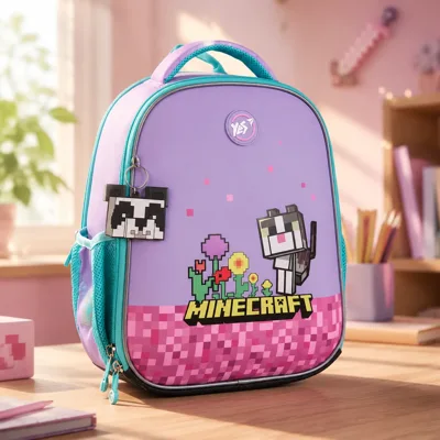 Рюкзак ортопедичний каркасний YES H-100 Minecraft Pinky