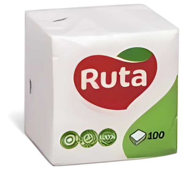 СЕРВЕТКА 100 шт. біла Рута