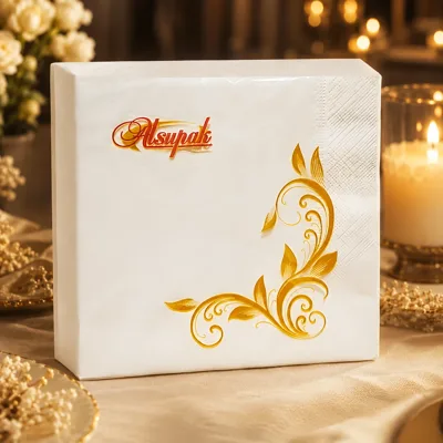 Серветка Alsupak 33х33 біла 2-шарова 20шт