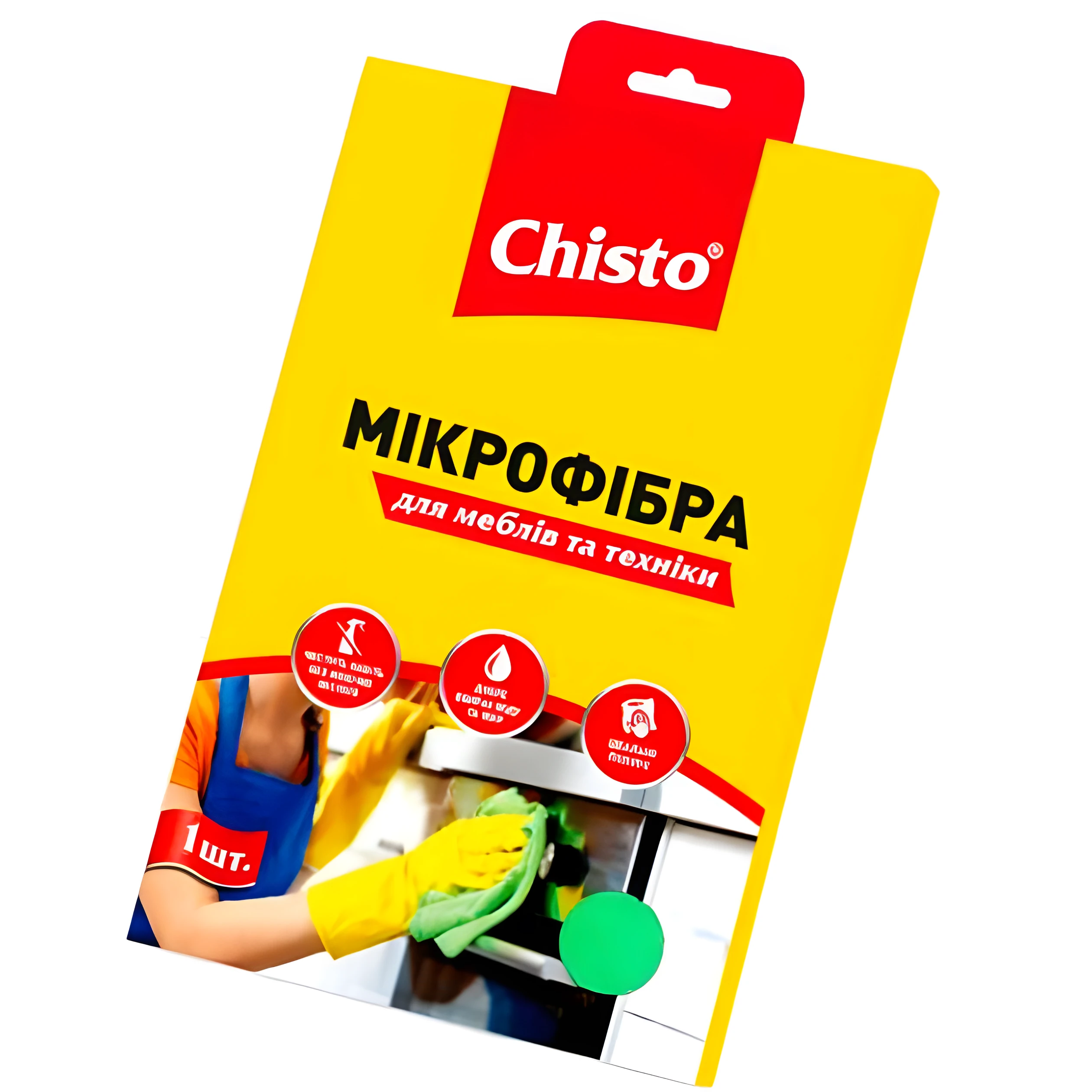 Серветка мікрофібри Chisto для меблів та техніки 35х35 см — фото 2