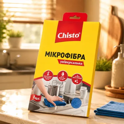 Серветка для прибирання з мікрофібри Chisto 1шт універсальна