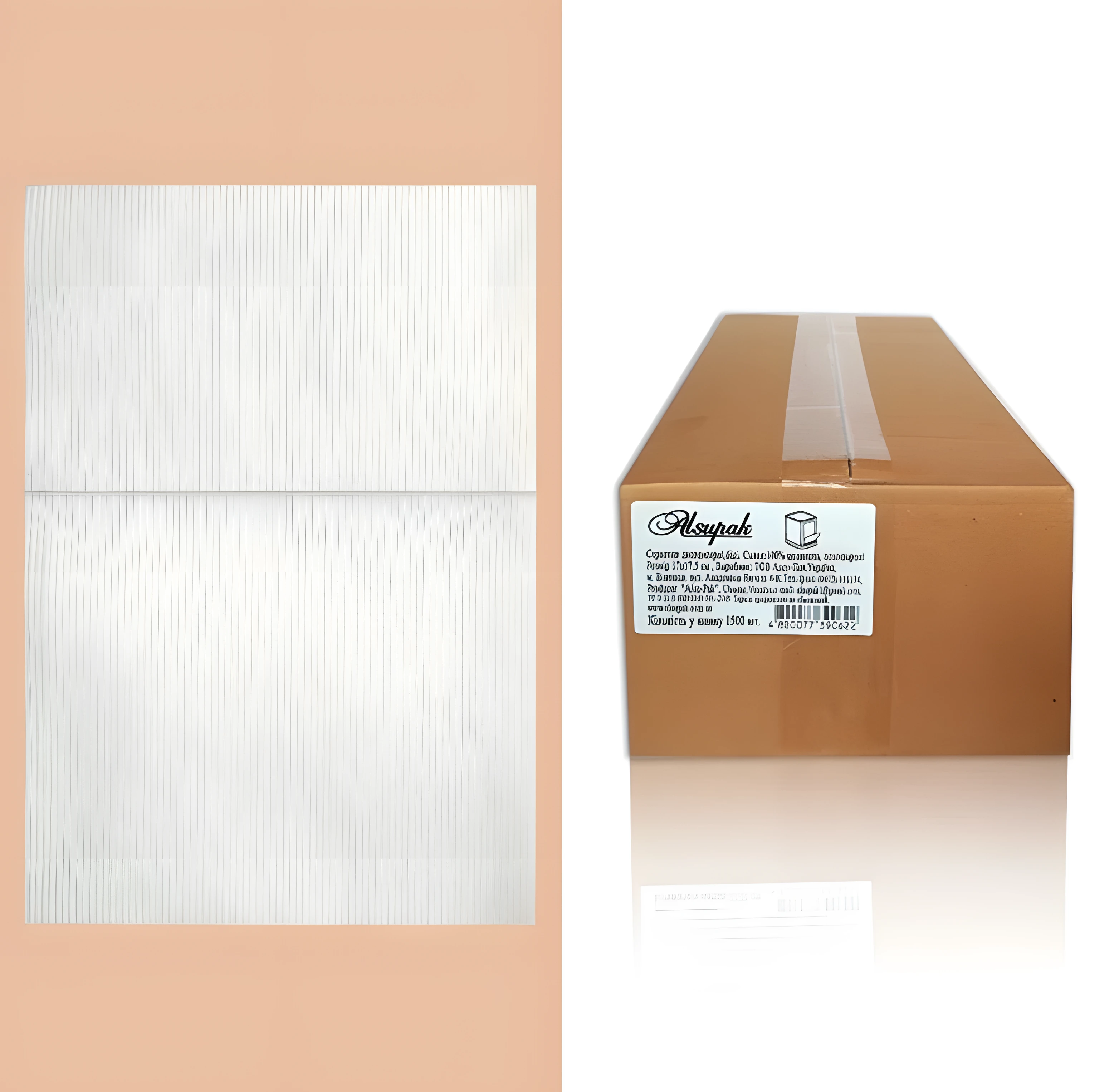 Серветка диспенсерна одношарова 17х17,5см 1/4 1500л Алсу-Пак 1500шт