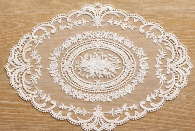 Серветка мереживна "Lace Bouquet" молочна 29 * 41 см — фото 2