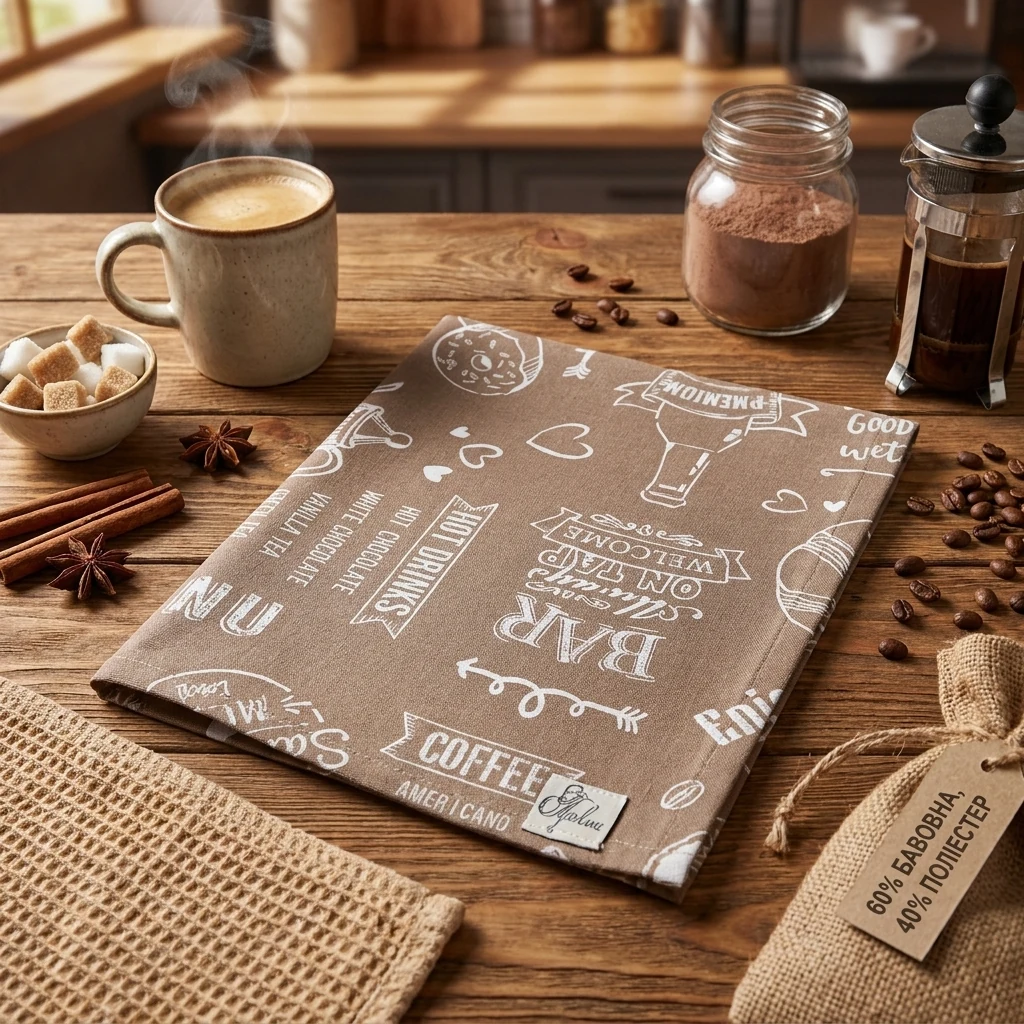 Серветка на стіл 35*45 см "Breakfast" beige Прованс